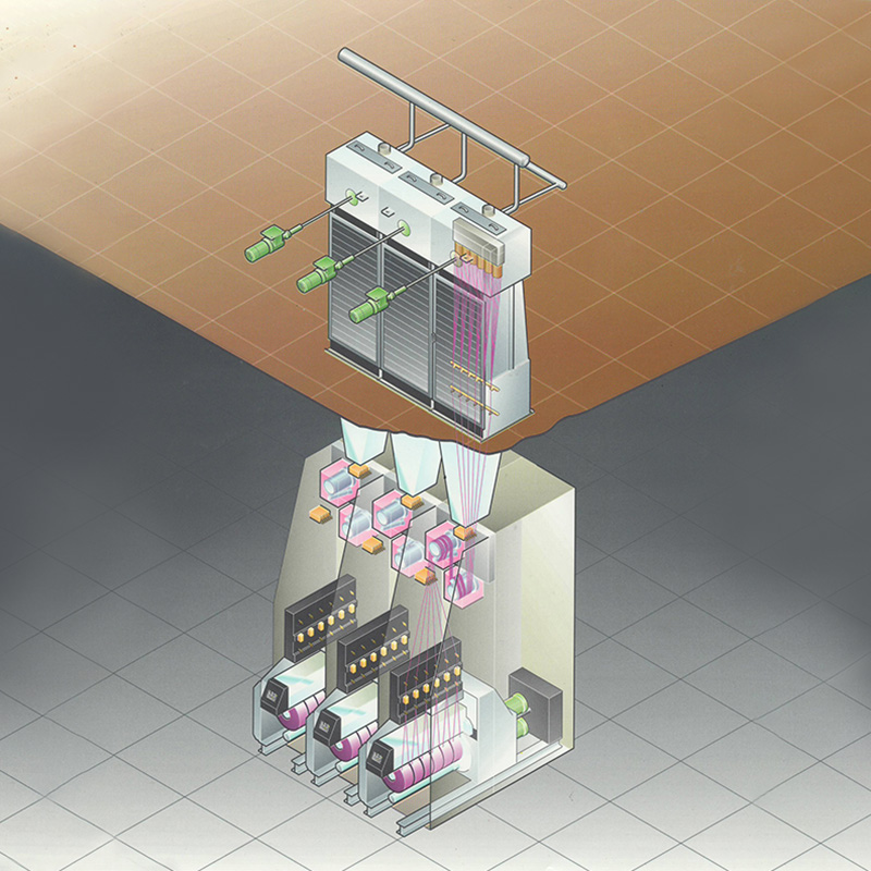 FDY proizvodna linija za predenje s PET, PA, PP ili drugim sirovinama