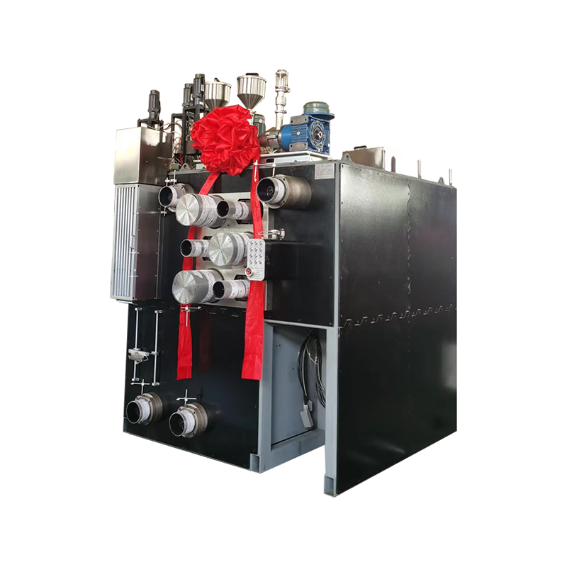 Trokomponentni pilot stroj za predenje taline